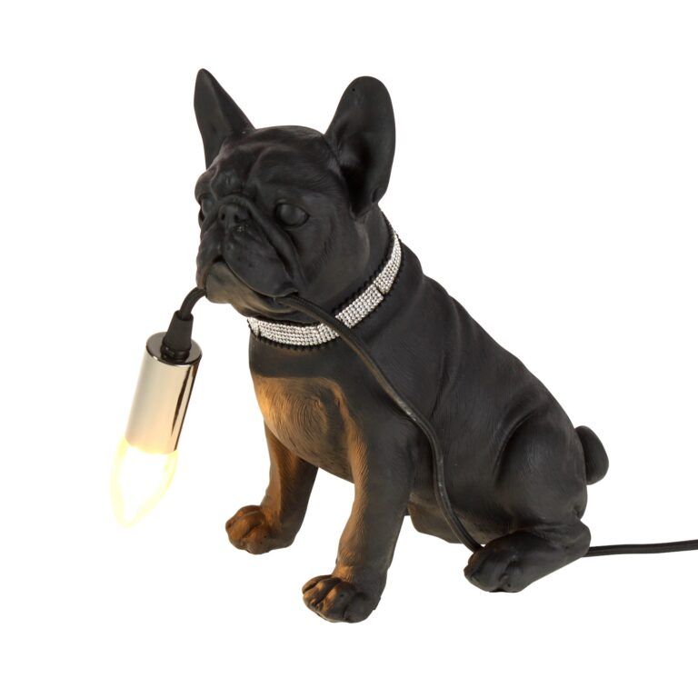 Tischlampe Bulldogge Francis in schwarz