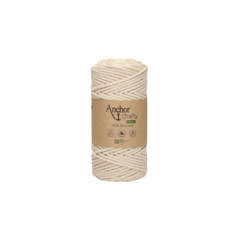 Anchor Crafty 3 mm Makramee Garn Natural