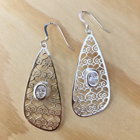 Ohrringe mit Zirkonia 925 Silber