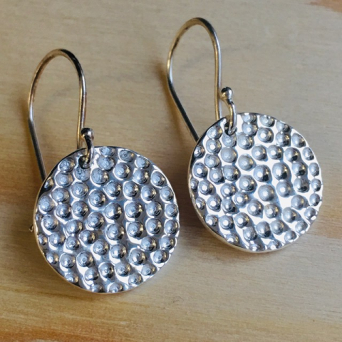 Ohrringe Plättchen Kreis in 925 Silber