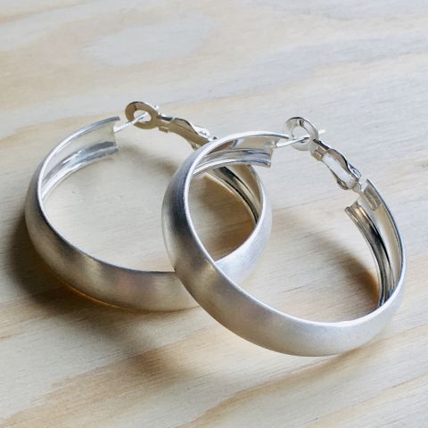 Ohrringe Silber Creolen 38 mm Ohrringe Silber Creolen 38 mm