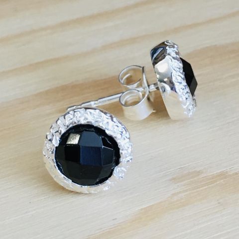 Ohrringe Ohrstecker mit facettiertem Bergkristall Ohrringe Ohrstecker mit facettiertem Bergkristall