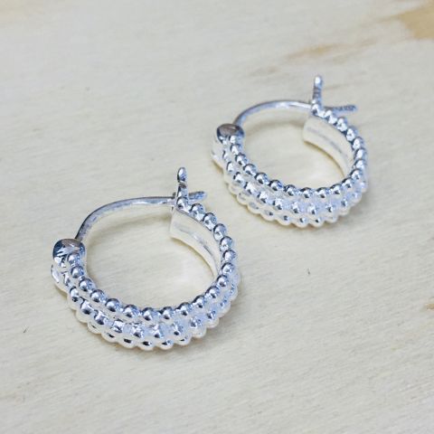 Ohrringe kleine Creolen in 925 Silber 13 mm