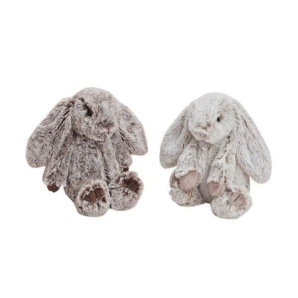 Herziger Plüsch-Hase in beige oder braun in 2 Grössen
