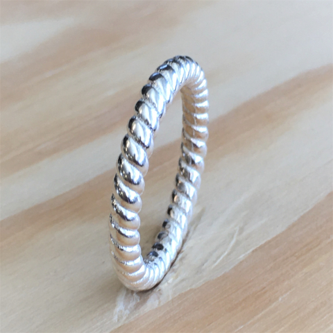 Fingerring gedreht in 925 Silber