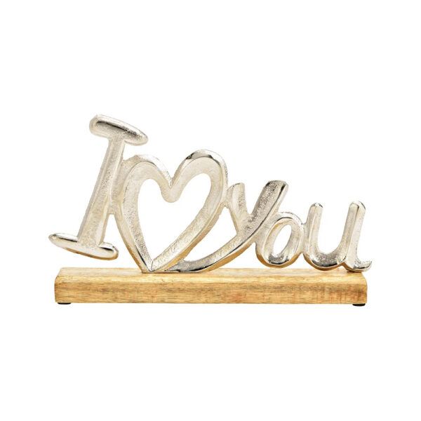 Schriftzug "I love you" aus Metall