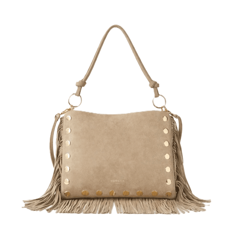 SORENA Simona Wildleder Tasche in Beige