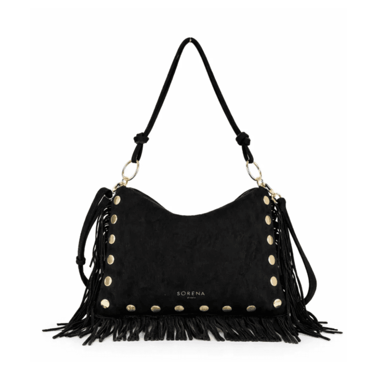 SORENA Simona Wildleder Tasche in Beige