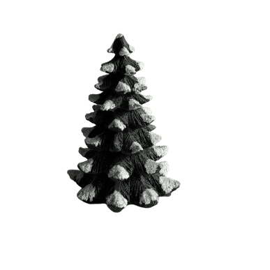 Tannenbaum klein mit weissen spitzen in grau-grün