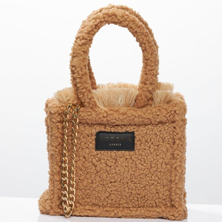 SORENA Teddy Beize Tote Bag Mini