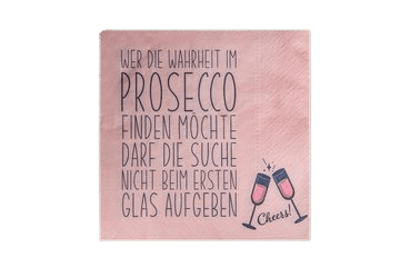 Serviette mit Spruch: Wer die Wahrheit.....