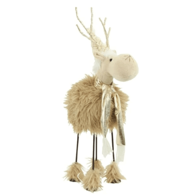 Elch Kantenhocker mit LED-Lichtern am Geweih 60 cm