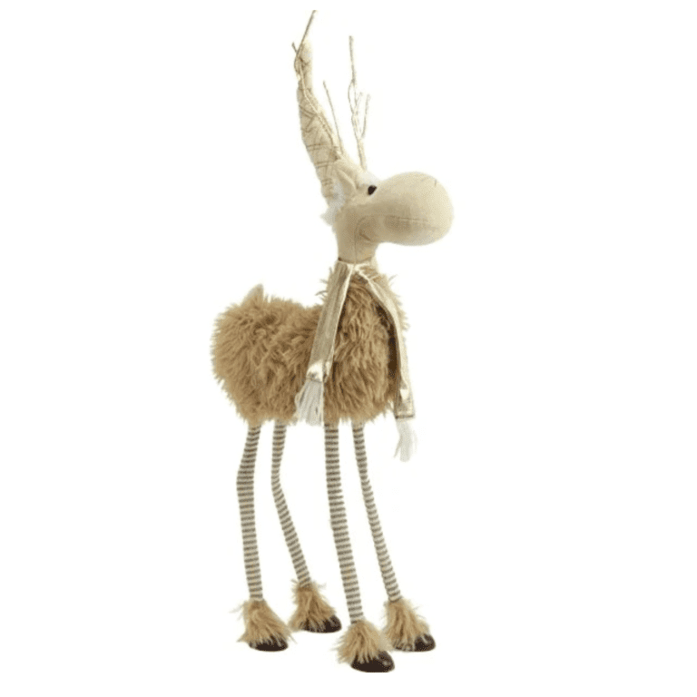 Elch Kantenhocker mit LED-Lichtern am Geweih 60 cm