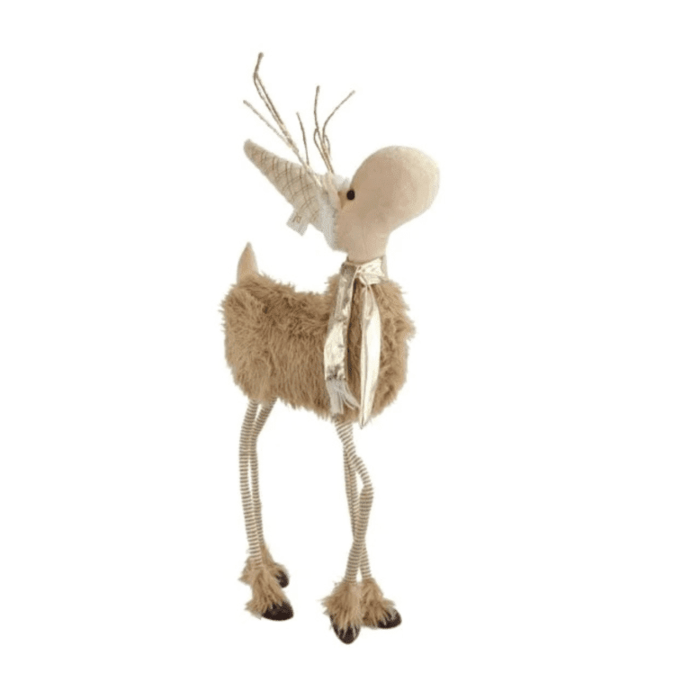 Elch Kantenhocker mit LED-Lichtern am Geweih 60 cm